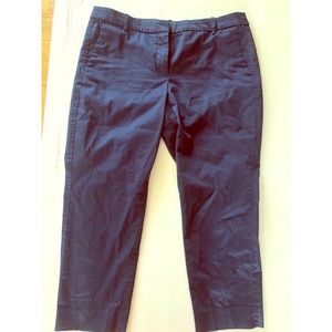 Navy blue J. Crew ankle trousers